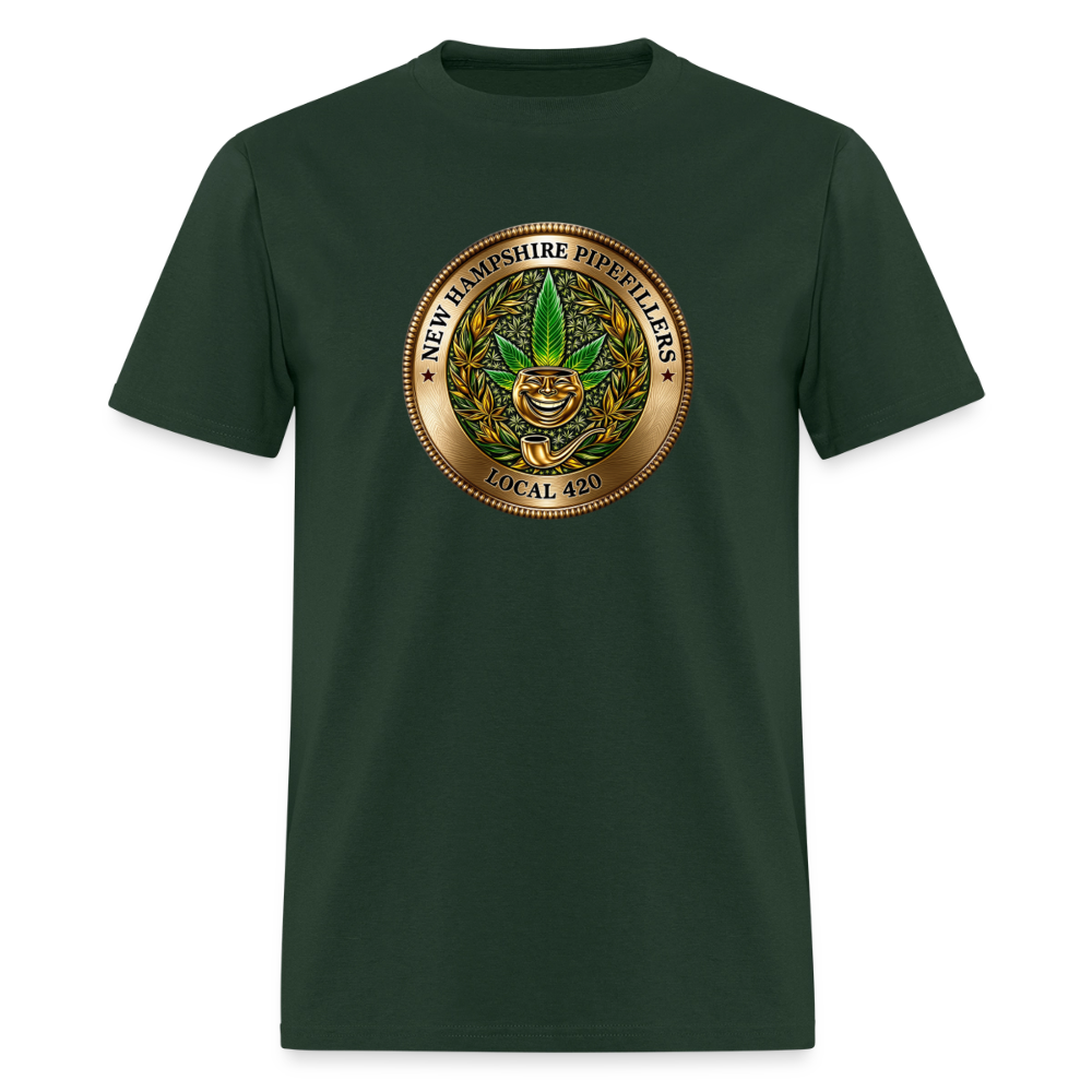 NEW HAMPSHIRE PIPEFILLERS UNION LOCAL 420 Men's T-Shirt - forest green
