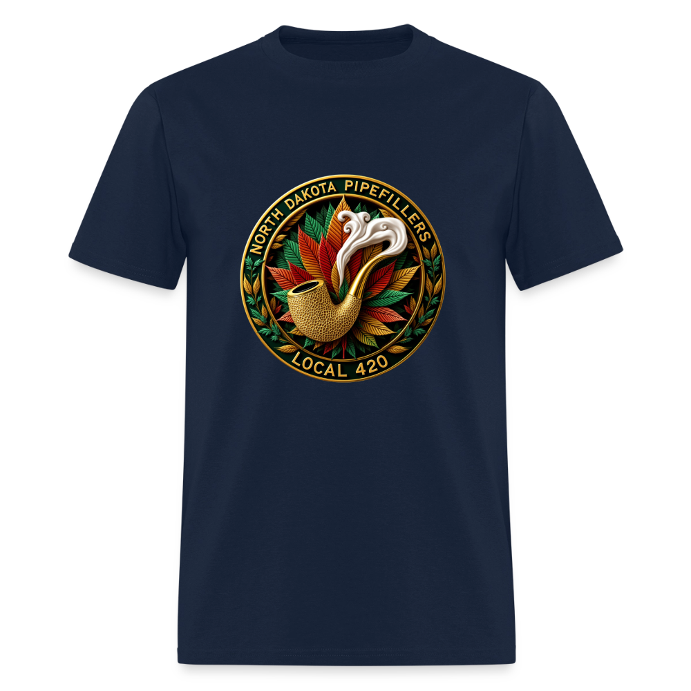 NORTH DAKOTA PIPEFILLERS LOCAL 420 Men's Tee shirt - navy