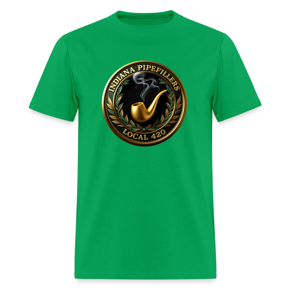 INDIANA PIPEFILLERS LOCAL 420 Men's T-Shirt - bright green