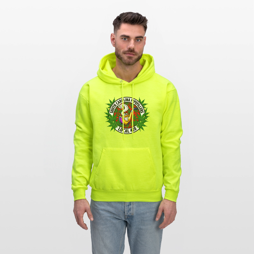 SOUTH CAROLINA PIPEFILLERS LOCAL 420 F/B DESIGN Men's Hoodie - safety green