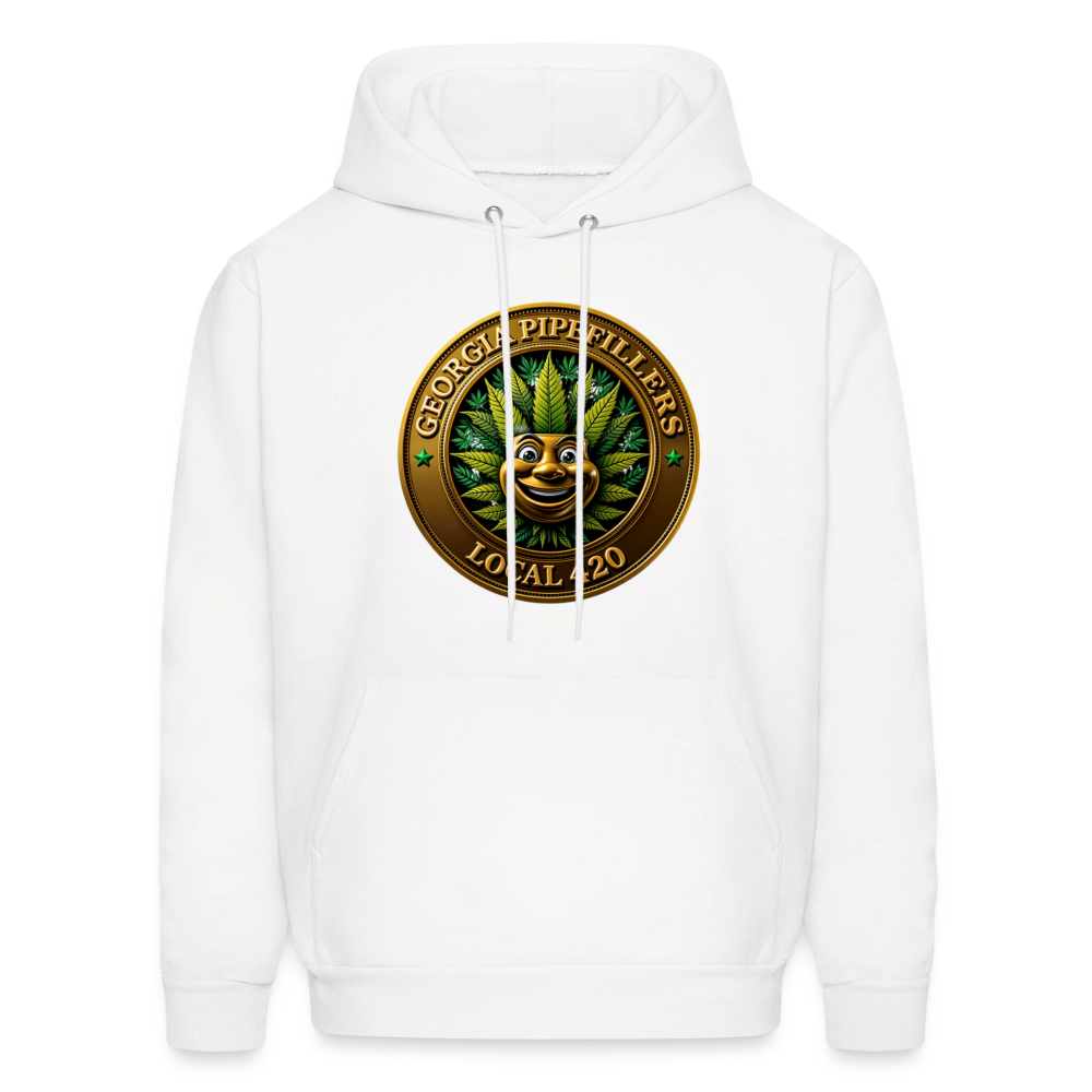 GEORGIA PIPEFILLERS LOCAL 420 F/B DESIGN Men's Hoodie - white