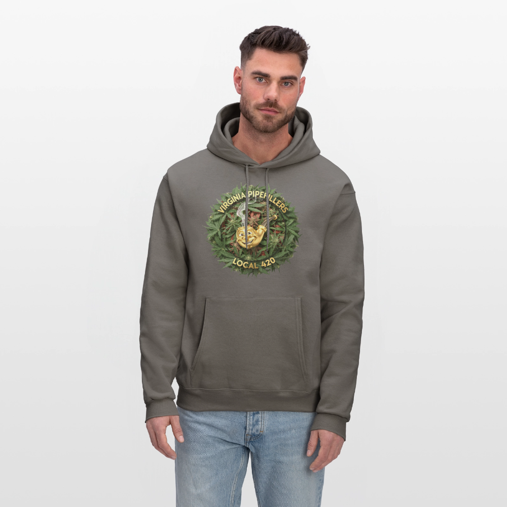VIRGINIA PIPEFILLERS LOCAL 420 Men's Hoodie - asphalt gray