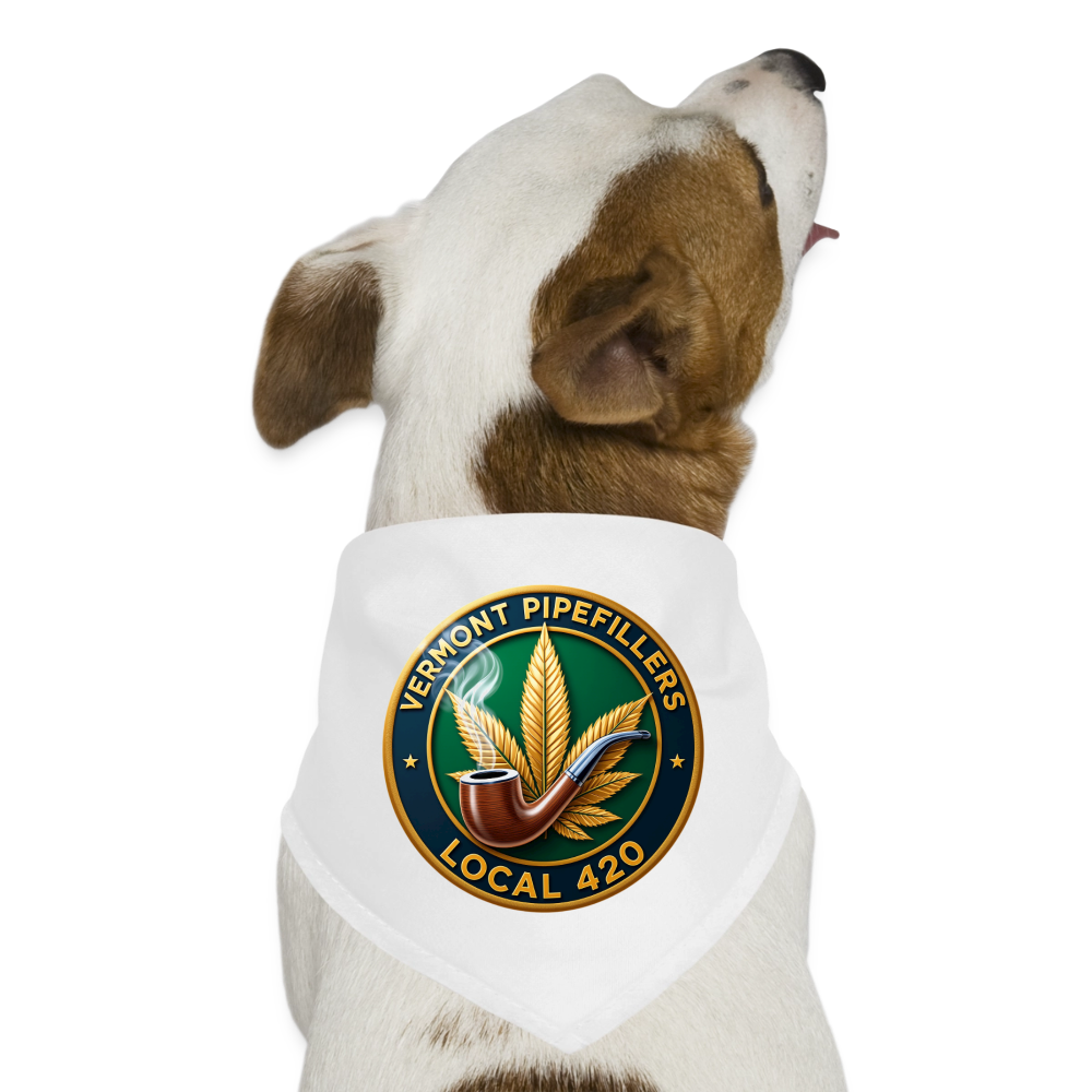 MAINE PIPEFILLERS LOCAL 420 Dog Bandana - white