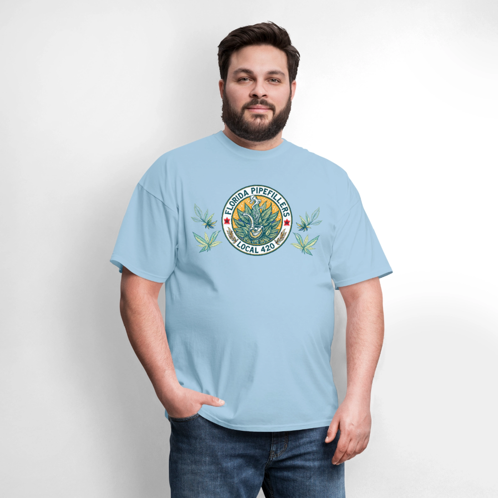 FLORIDA PIPEFILLERS LOCAL 420 F/B DESIGN Men's T-Shirt - powder blue