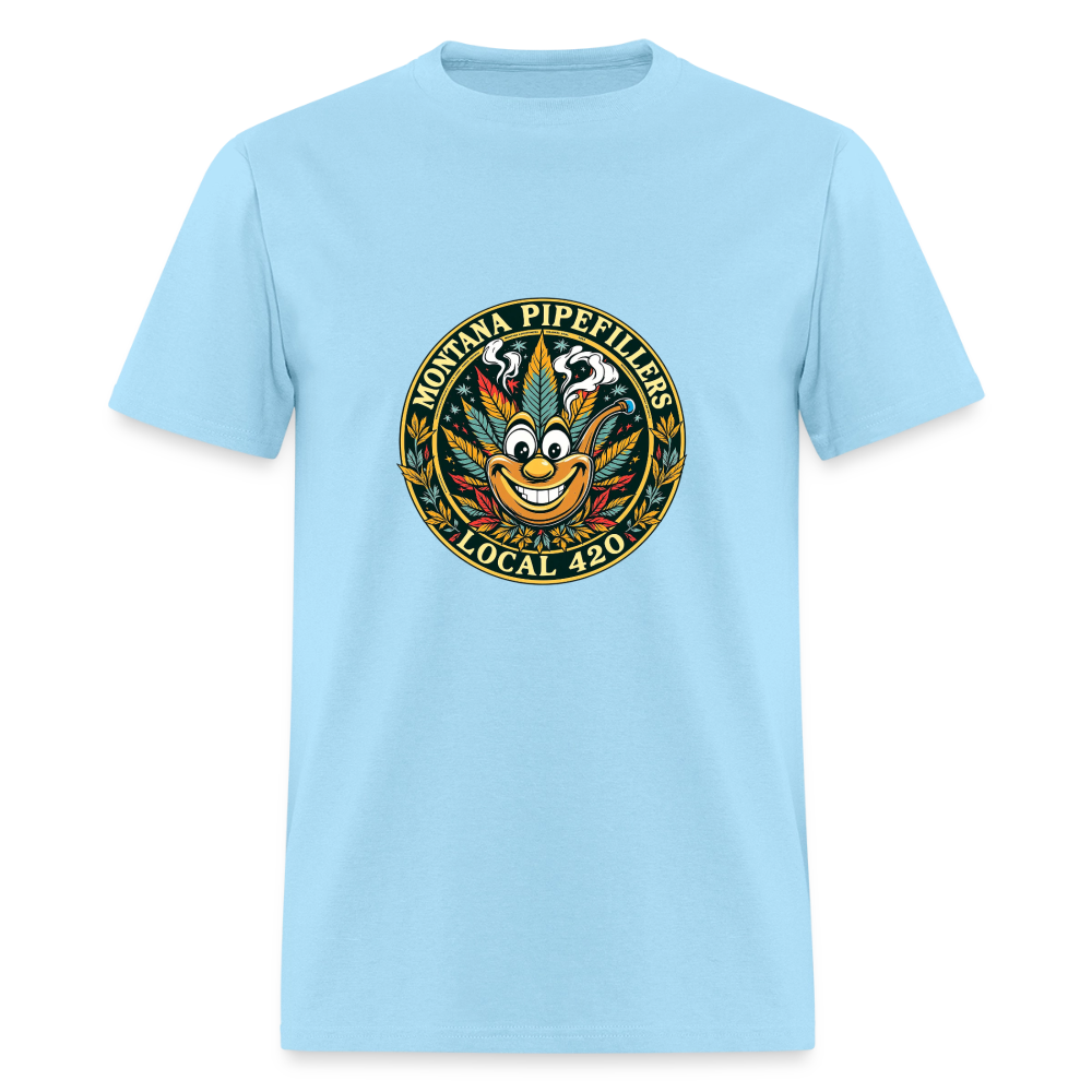 MONTANA PIPEFILLERS LOCAL 420 F/B DESIGN Men's T-Shirt - powder blue
