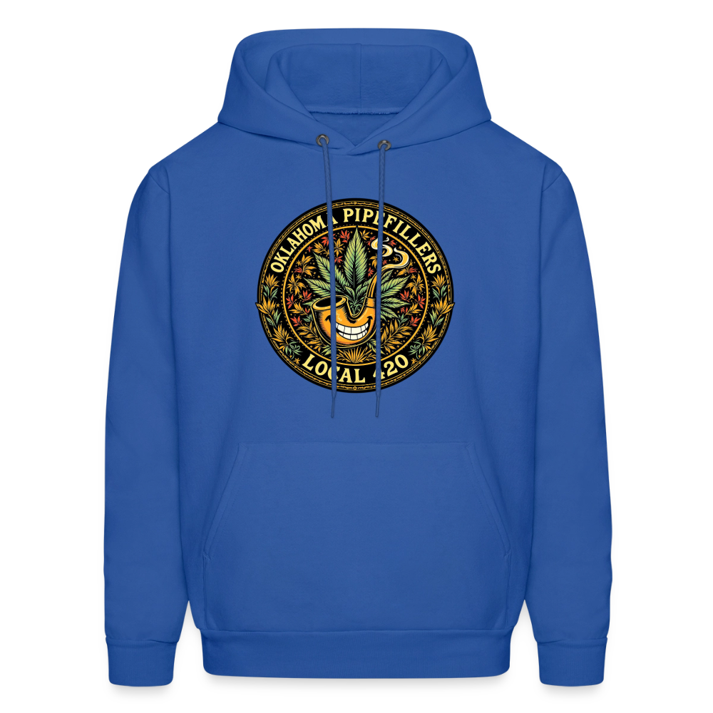 OKLAHOMA PIPEFILLERS LOCAL 420  Men's Hoodie - royal blue