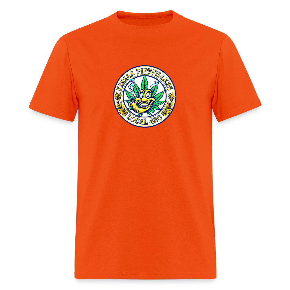 KANSAS PIPEFILLERS LOCAL 420 F/B DESIGNS Men's T-Shirt - orange