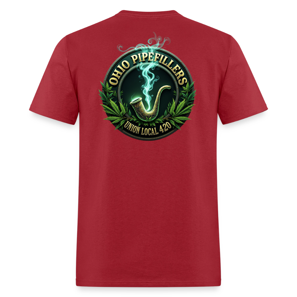 OHIO PIPEFILLERS UNION LOCAL 420 F/B DESIGNS Men's T-Shirt - true red