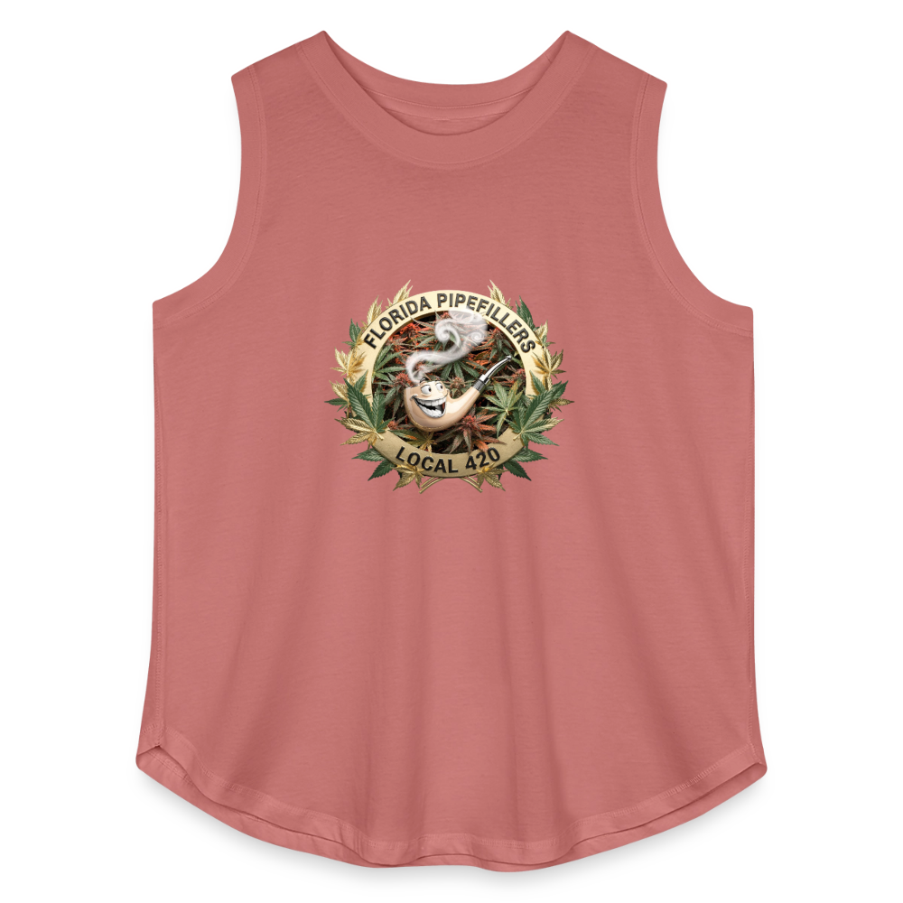 FLORIDA PIPEFILLERS LOCAL 420 Women's Curvy Relaxed Tank Top - mauve