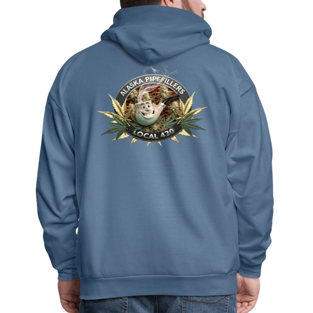 ALASKA  PIPEFILLERS LOCAL 420 F/B DESIGN Men's Hoodie - denim blue