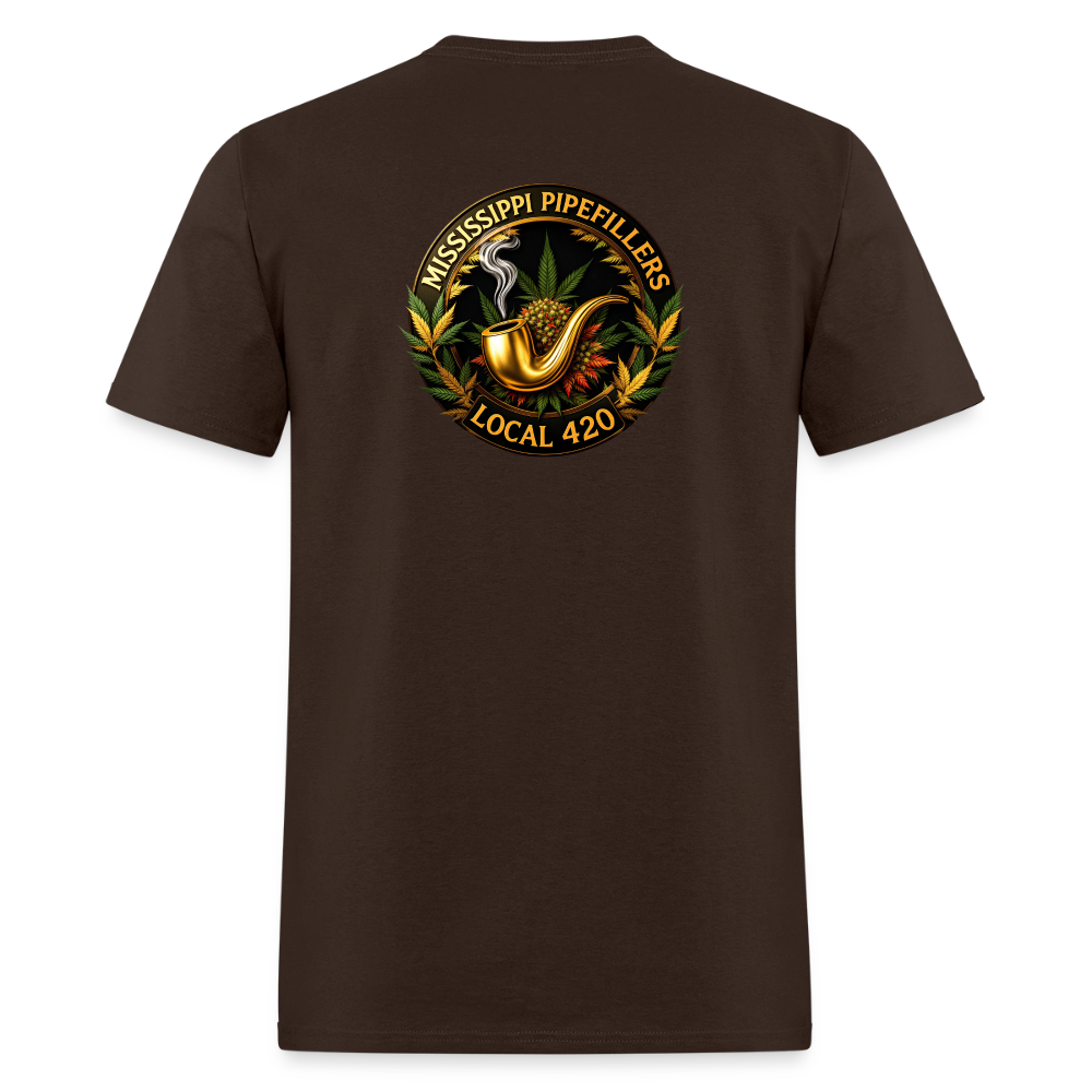 MISSISSIPPI PIPEFILLERS LOCAL 420 Men's T-Shirt - brown