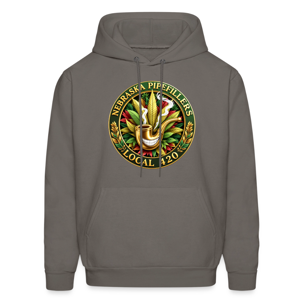 NEBRASKA PIPEFILLERS LOCAL 420 Men's Hoodie - asphalt gray