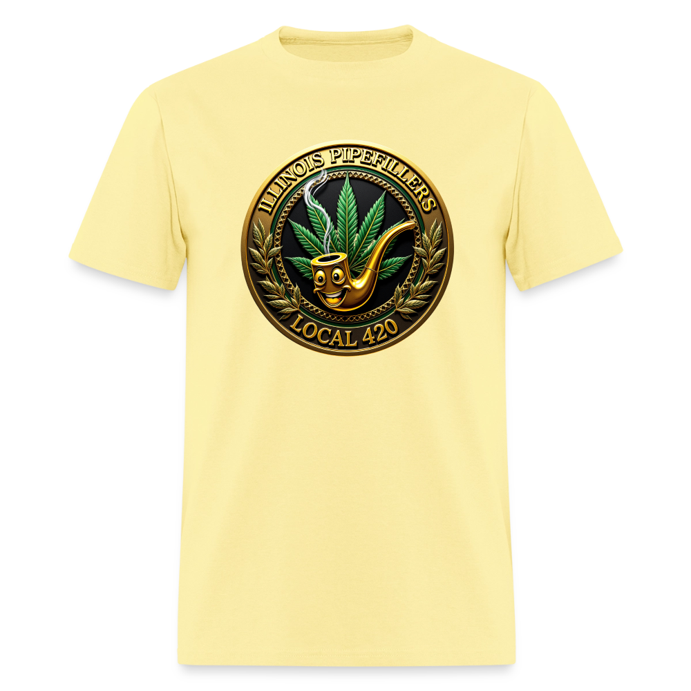 ILLINOIS PIPEFILLERS LOCAL 420 Men's T-Shirt - cornsilk