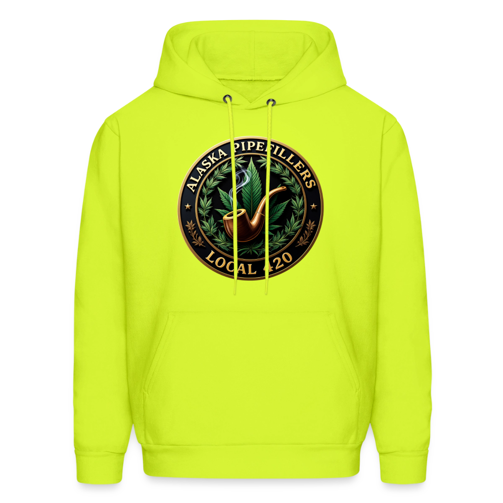 ALASKA PIPEFILLERS LOCAL 420 F/B DESIGN Men's Hoodie - safety green