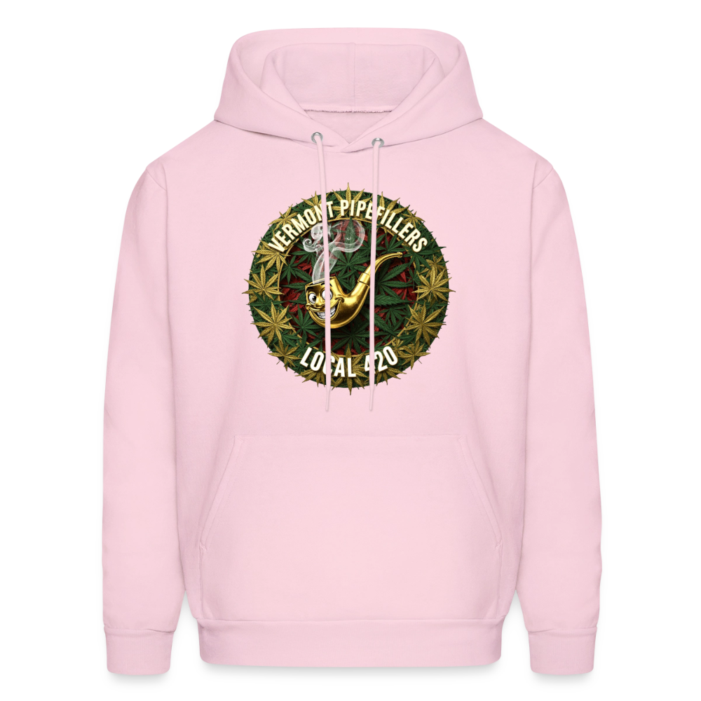 VERMONT PIPEFILLERS LOCAL 420  F/B DESIGN Men's  Hoodie - pale pink