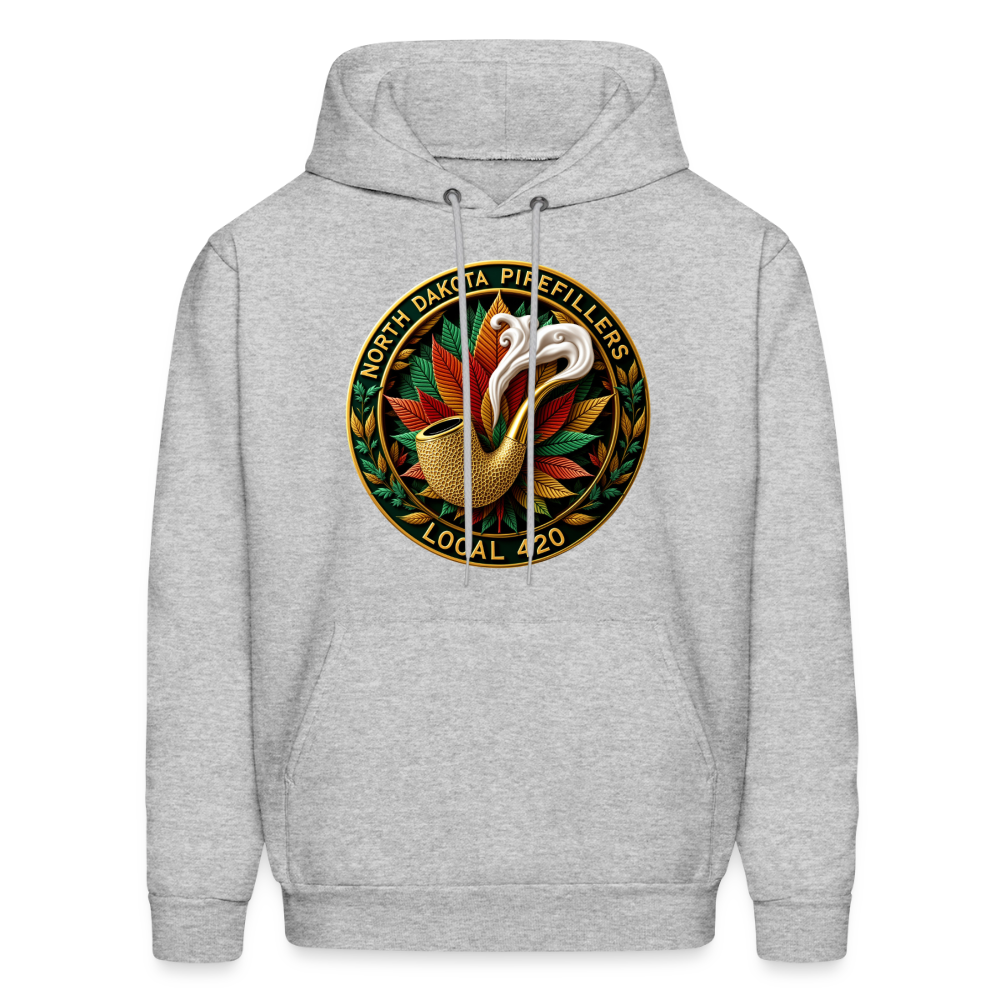 NORTH DAKOTA PIPEFILLERS LOCAL 420 Men's Hoodie - heather gray