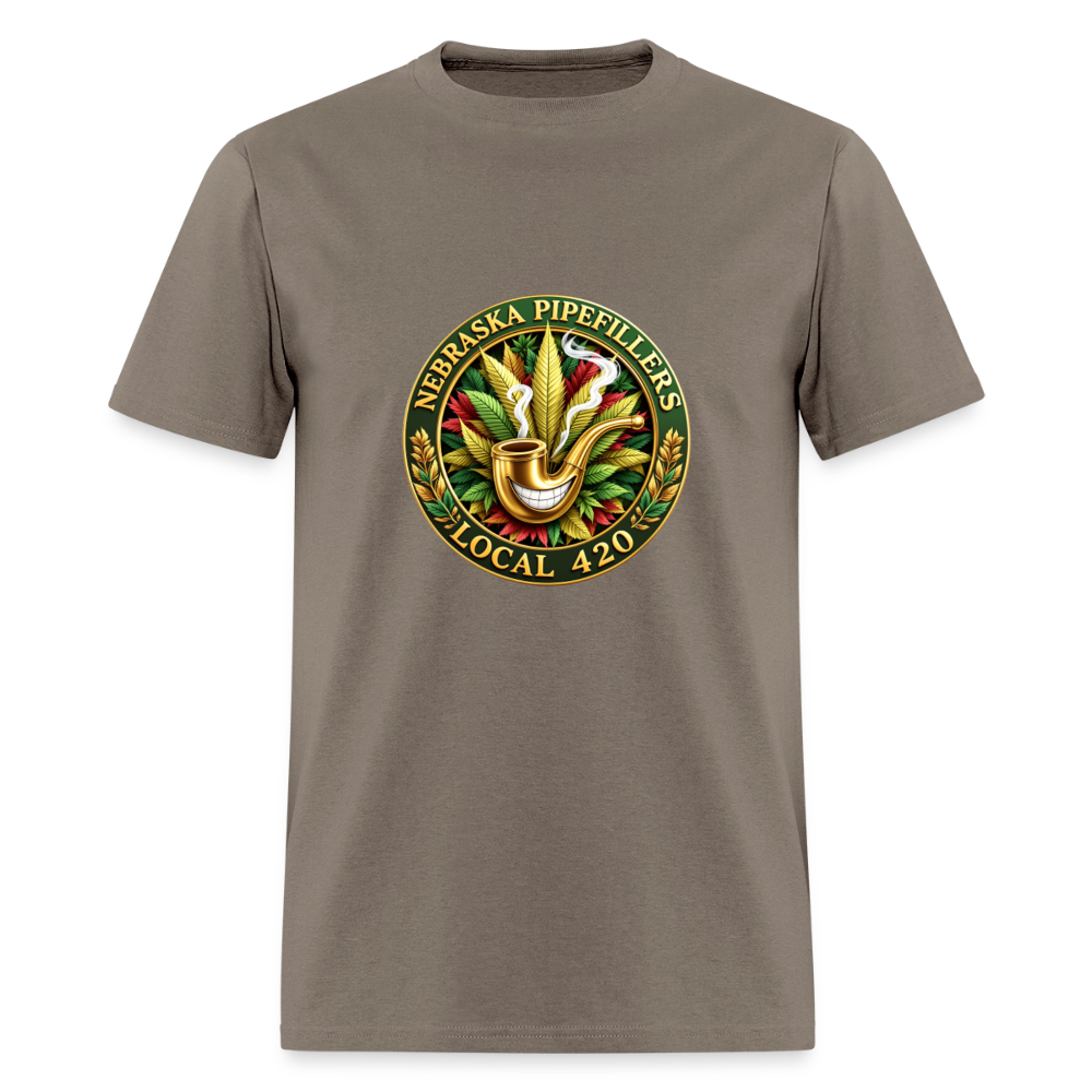 NEBRASKA PIPEFILLERS LOCAL 420 Men's T-Shirt - safari