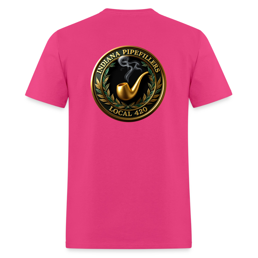 INDIANA PIPEFILLERS LOCAL 420 F/B DESIGN Men's T-Shirt - fuchsia