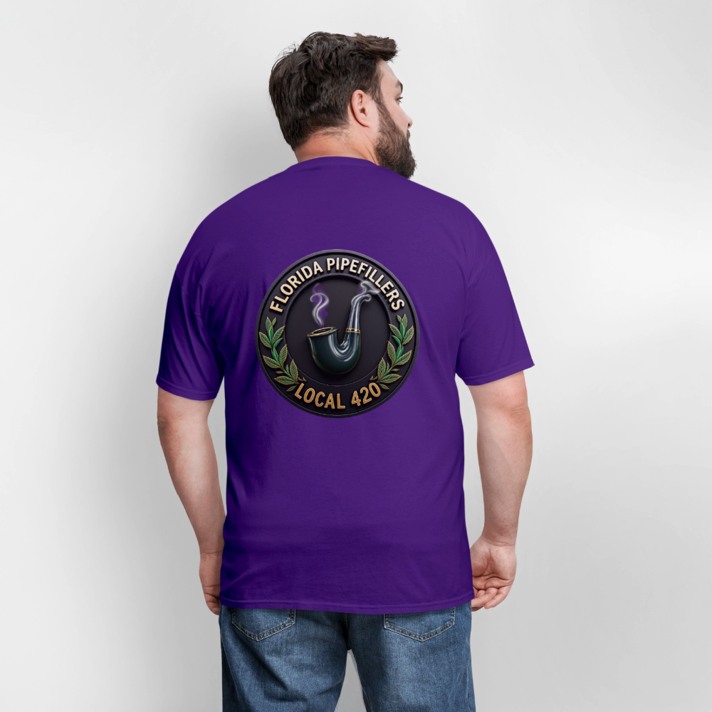 FLORIDA PIPEFILLERS LOCAL 420 F/B DESIGN Men's T-Shirt - purple