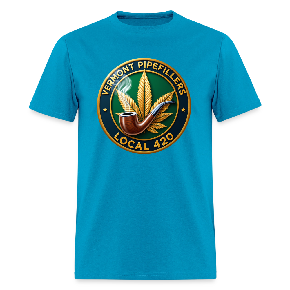 VERMONT PIPEFILLERS LOCAL 420 Men's T-Shirt - turquoise