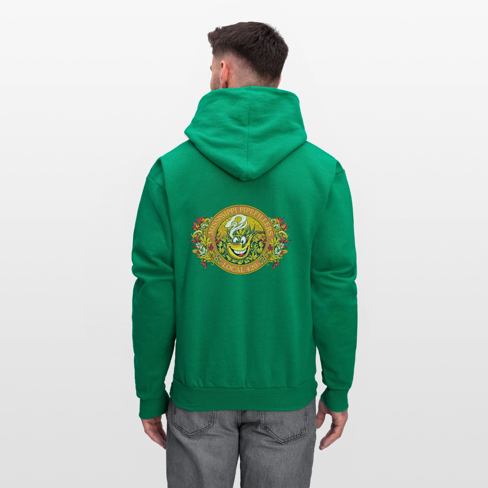 MISSISSIPPI PIPEFILLERS LOCAL 420 F/B DESIGNS Men's Hoodie - kelly green