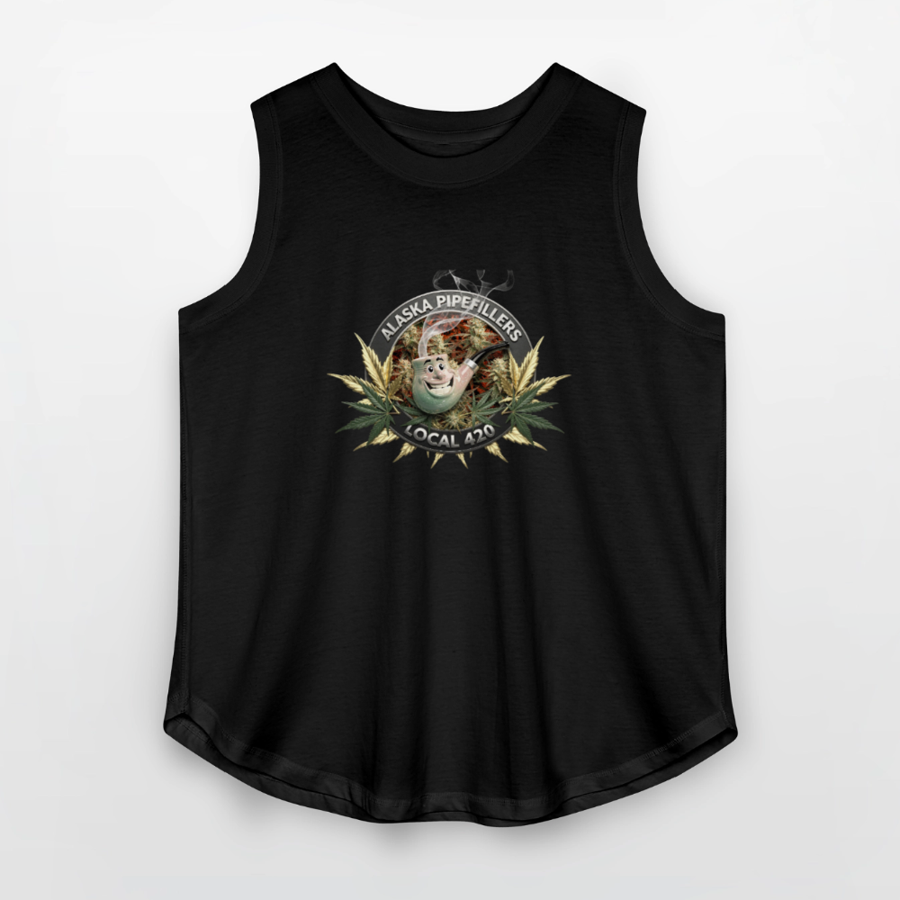 ALASKA  PIPEFILLERS LOCAL 420 F/B DESIGN Women's Curvy Relaxed Tank Top - black