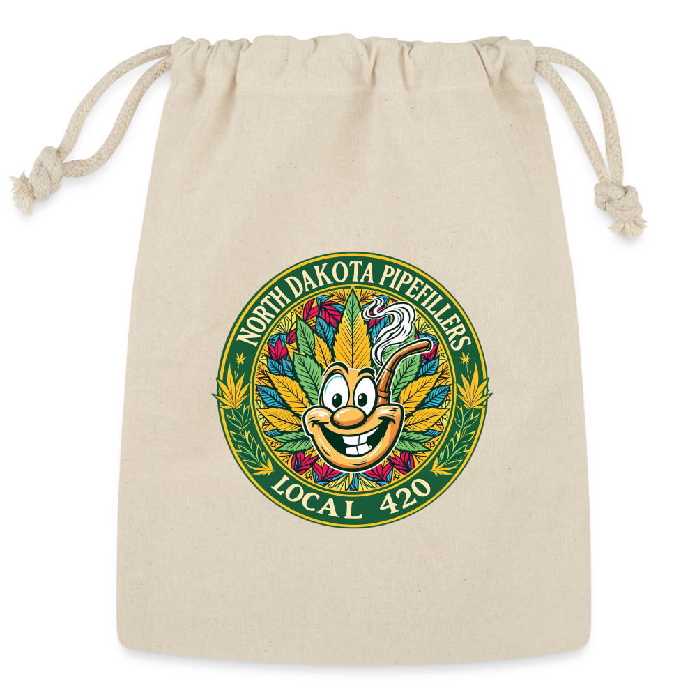 NORTH DAKOTA PIPEFILLERS LOCAL 420  Reusable Gift Bag - Natural