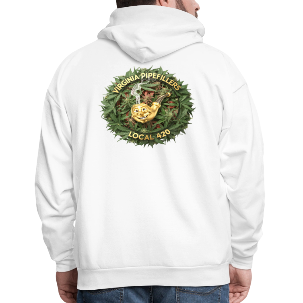 VIRGINIA PIPEFILLERS LOCAL 420 F/B DESIGN Men's  Hoodie - white
