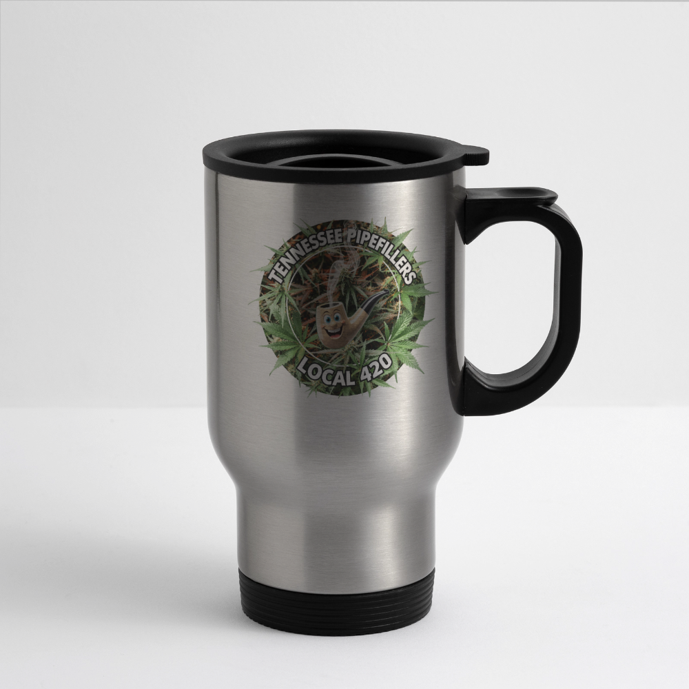 TENNESSEE PIPEFILLERS LOCAL 420 14oz Stainless Steel Travel Mug - silver