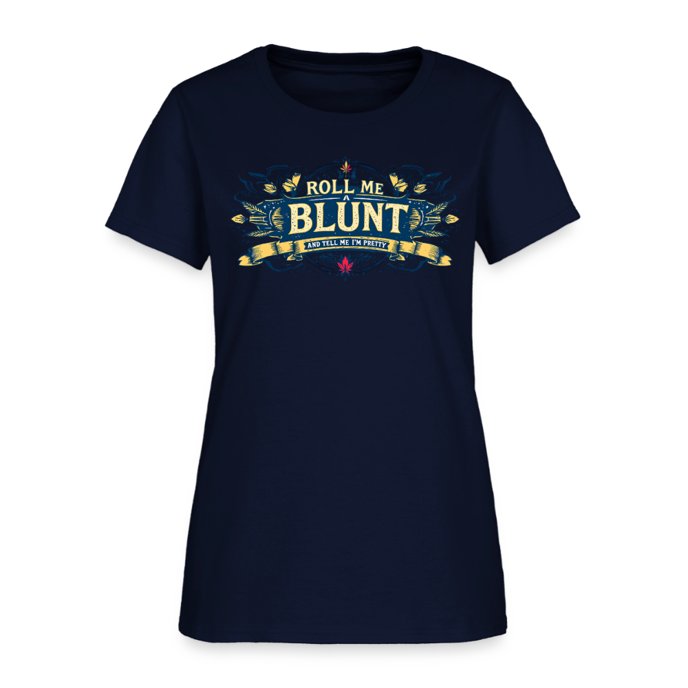 ROLL ME A BLUNT Women's T-Shirt - navy