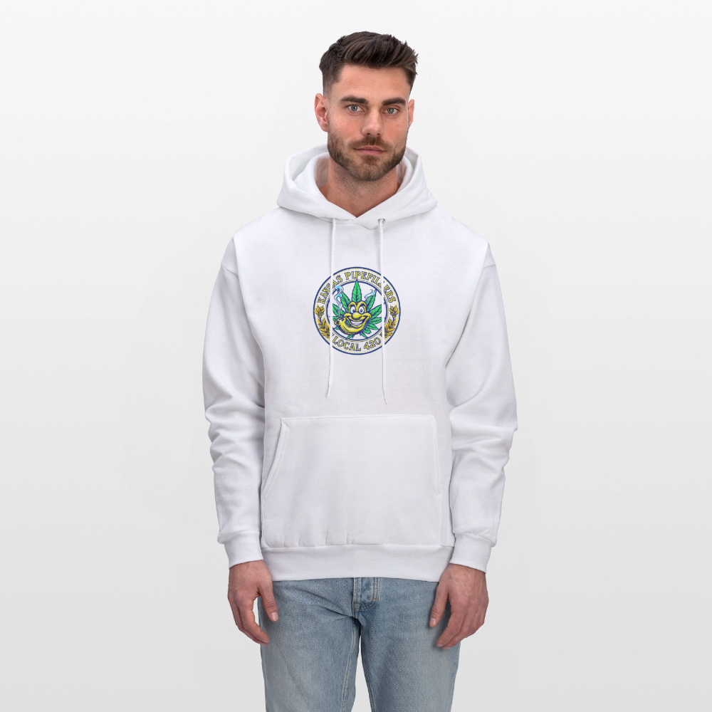 KANSAS PIPEFILLERS LOCAL 420 Men's Hoodie - white
