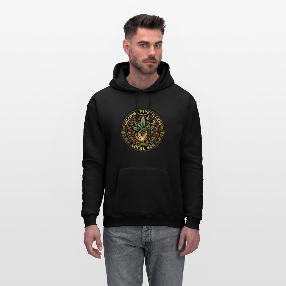OKLAHOMA PIPEFILLERS LOCAL 420  Men's Hoodie - black