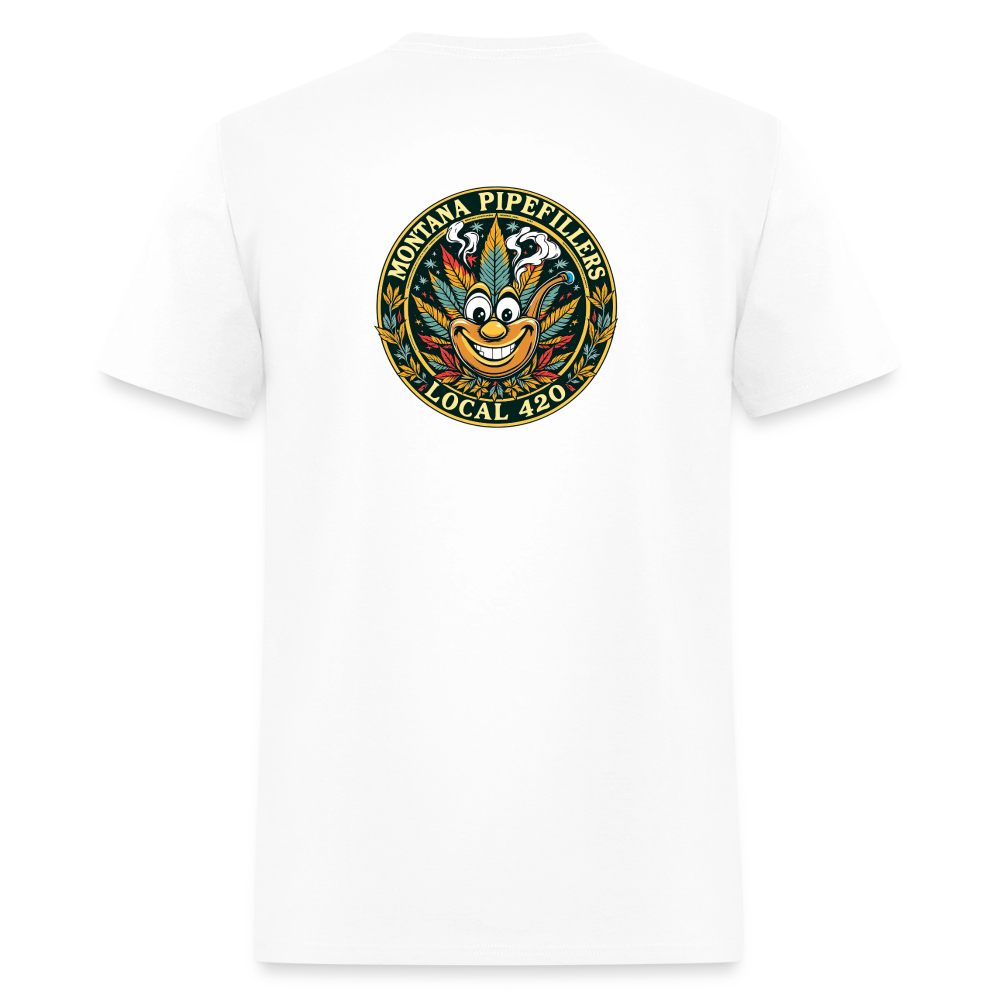 MONTANA PIPEFILLERS LOCAL 420 F/B DESIGN Men's T-Shirt - white