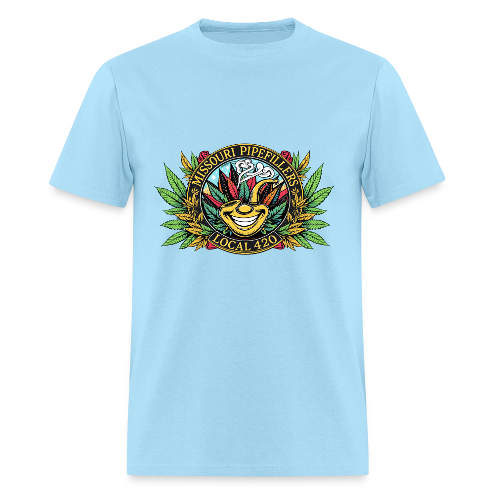 MISSOURI PIPEFILLERS LOCAL 420 Dog Bandana Men's T-Shirt - powder blue