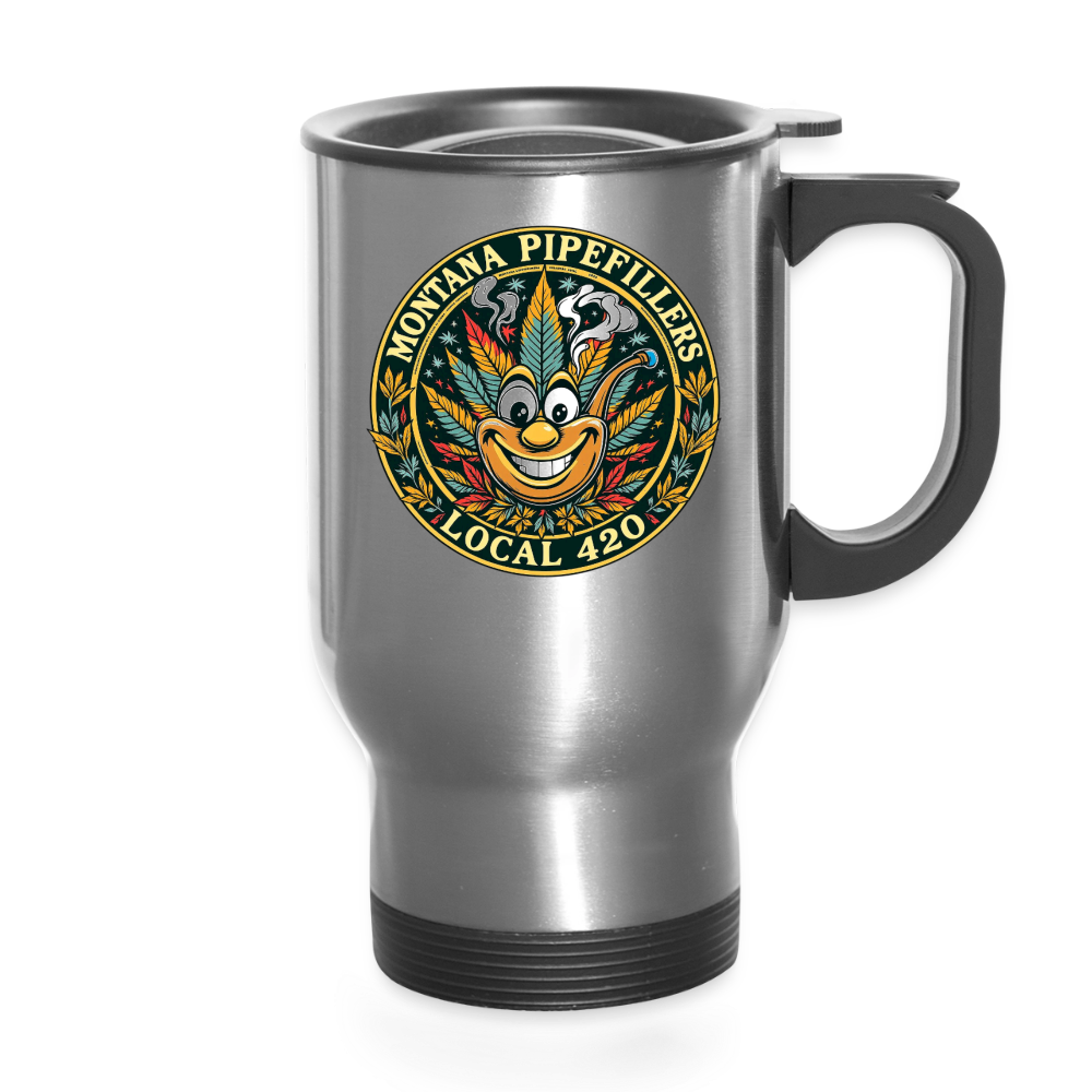 MONTANA PIPEFILLERS LOCAL 420 14oz Stainless Steel Travel Mug - silver