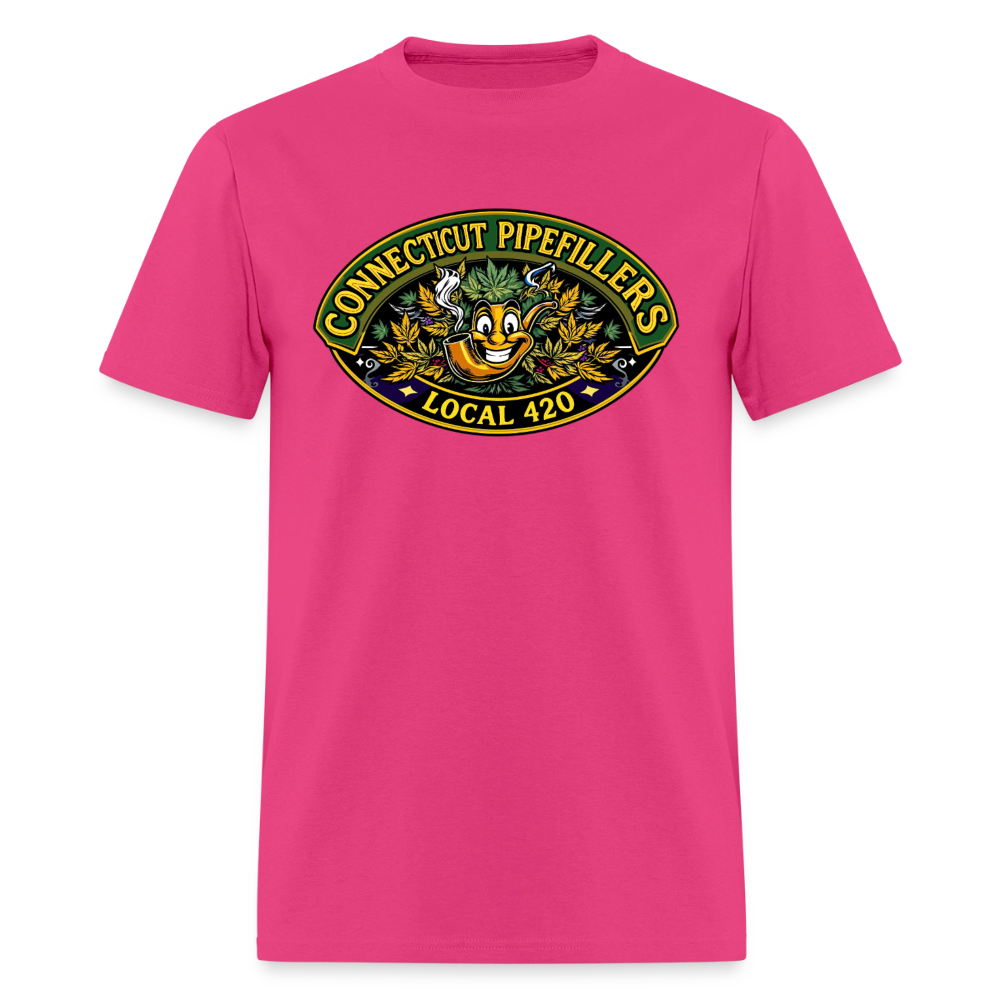 CONNECTICUT PIPEFILLERD LOCAL 420Men's T-Shirt - fuchsia