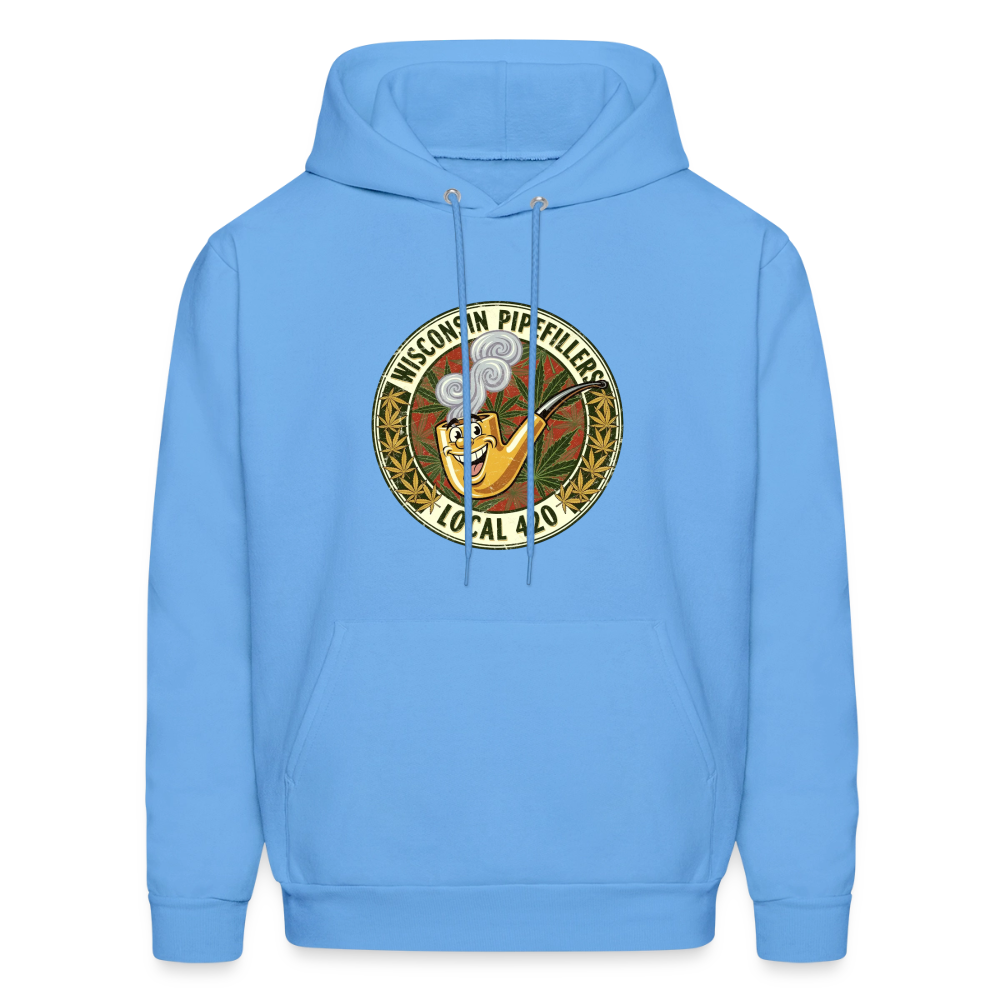 WISCONSIN PIPEFILLERS LOCL 420 Men's Hoodie - carolina blue