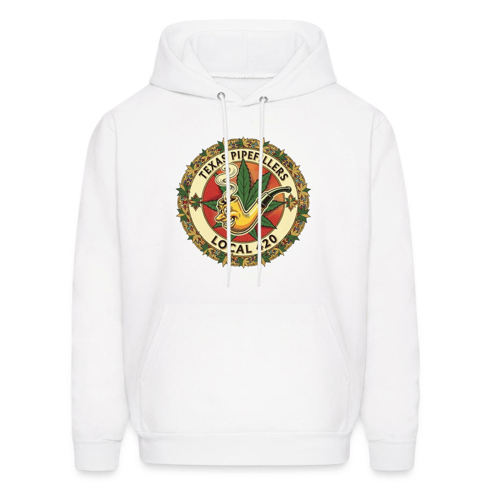 TEXAS PIPEFILLERS LOCAL 420 F/B DESIGN Men's Hoodie - white