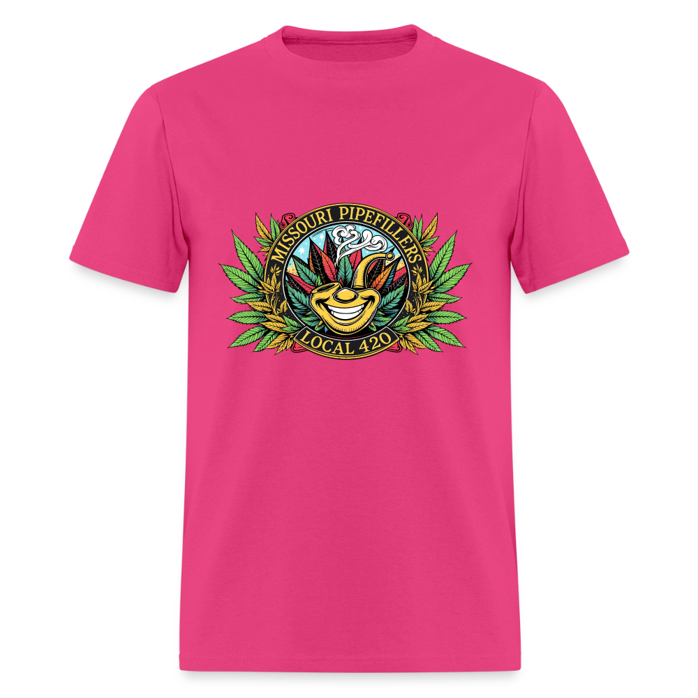 MISSOURI PIPEFILLERS LOCAL 420  F/B DESIGNS  Men's T-Shirt - fuchsia