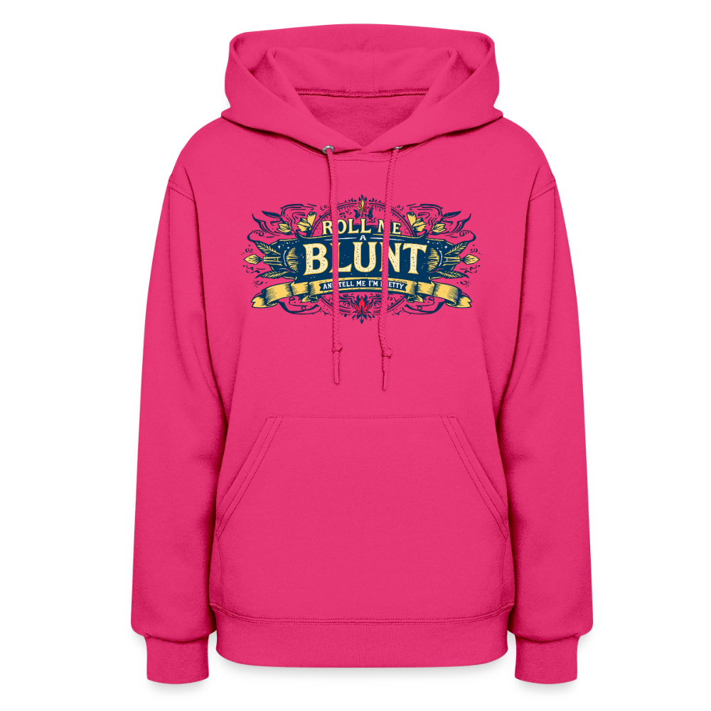 ROLL ME A BLUNT F/B DESIGNS Women's Hoodie - fuchsia