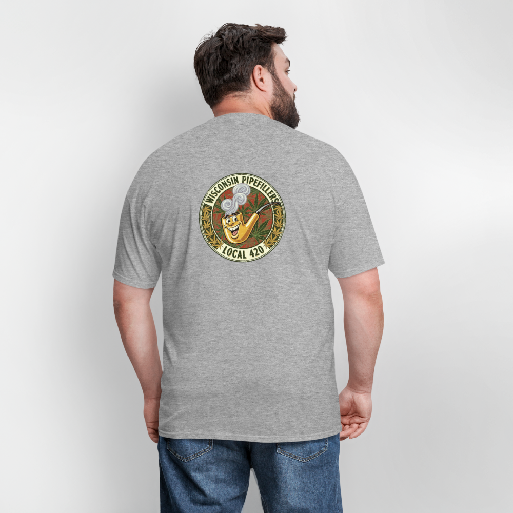 WISCONSIN PIPEFILLERS LOCL 420 F/B DESIGN Men's T-Shirt - heather gray