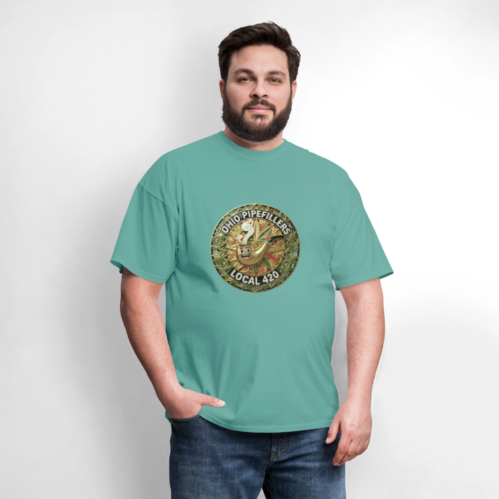 OHIO PIPEFILLERS LOCAL 420  Men's T-Shirt - aquatic
