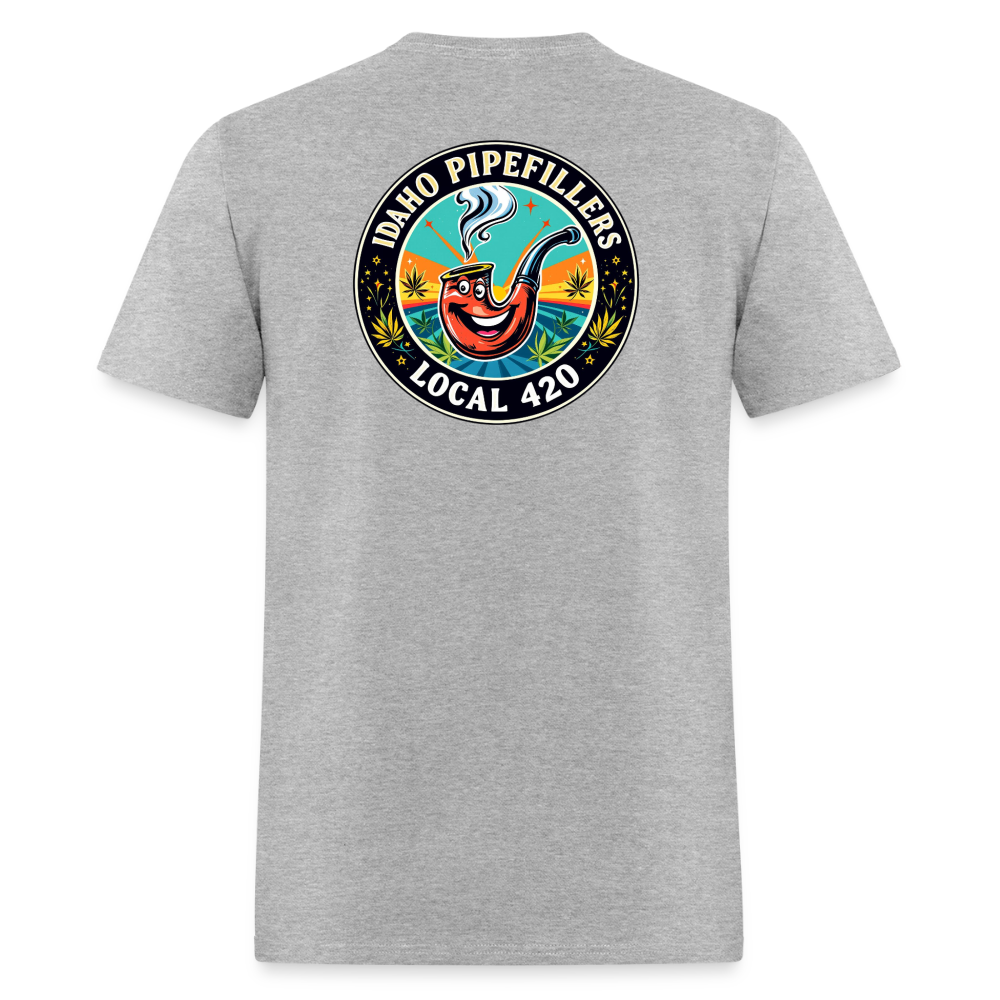 IDAHO PIPEFILLERS LOCAL 420 F/B DESIGN Men's T-Shirt - heather gray