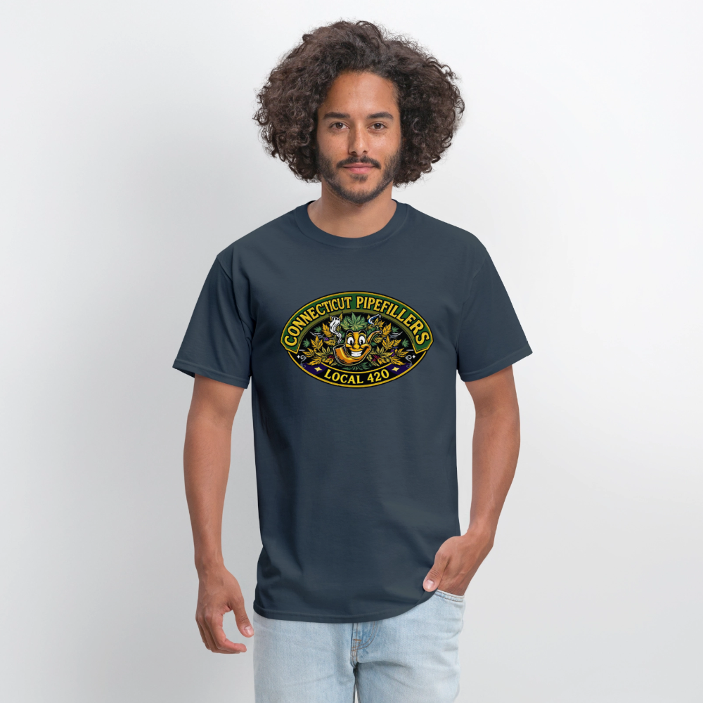 CONNECTICUT PIPEFILLERD LOCAL 420Men's T-Shirt -  blue dusk