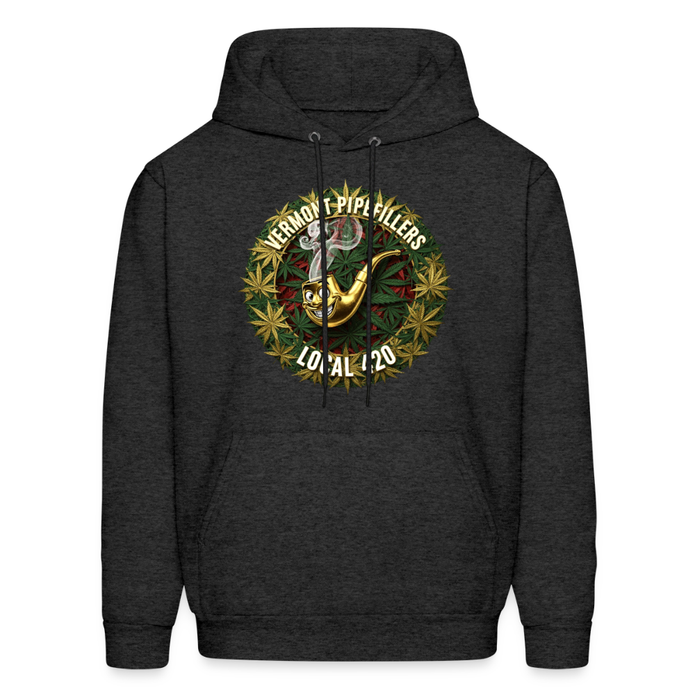 VERMONT PIPEFILLERS LOCAL 420 Men's Hoodie - charcoal grey