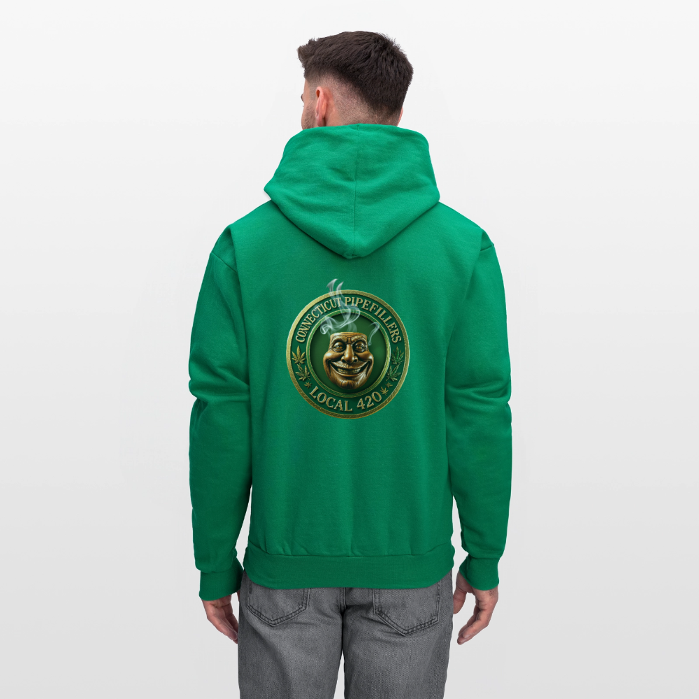 CONNECTICUT PIPEFILLERS LOCAL 420 F/B DESIGN Men's  Hoodie - kelly green