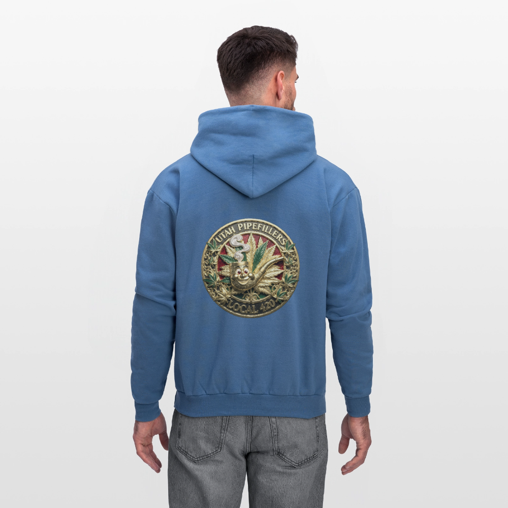 UTAH PIPEFILLERS LOCAL 420 F/B DESIGN Men's Hoodie - denim blue