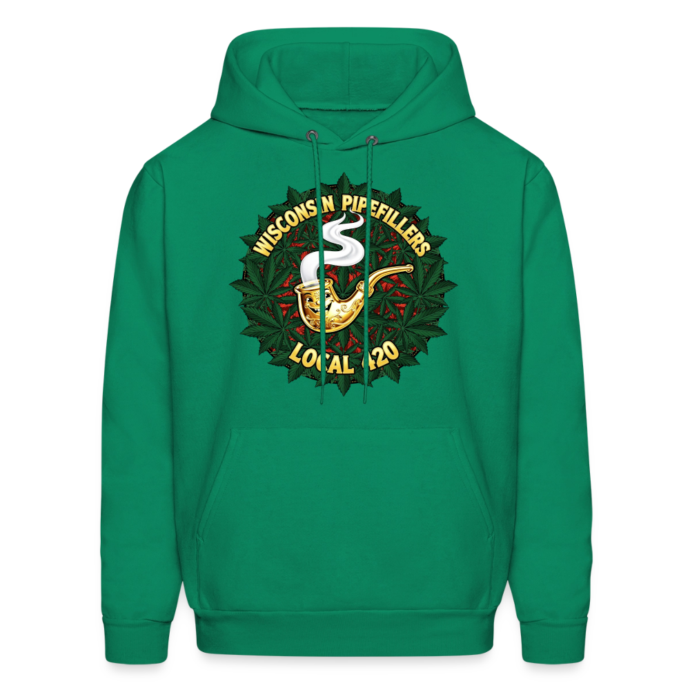 WISCONSIN PIPEFILLERS LOCAL 420 Men's Hoodie - kelly green