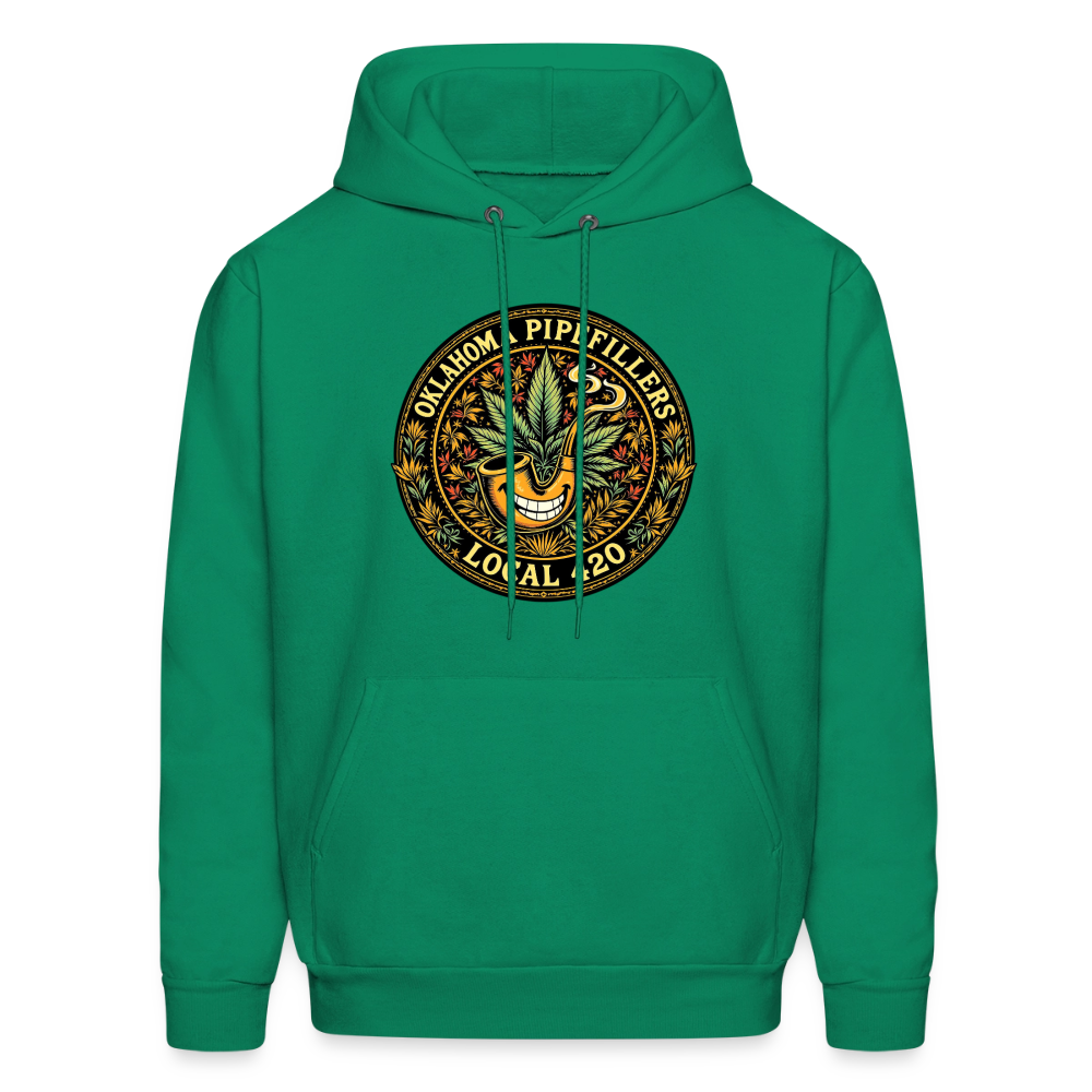 OKLAHOMA PIPEFILLERS LOCAL 420  F/B DESIGNS Men's Hoodie - kelly green