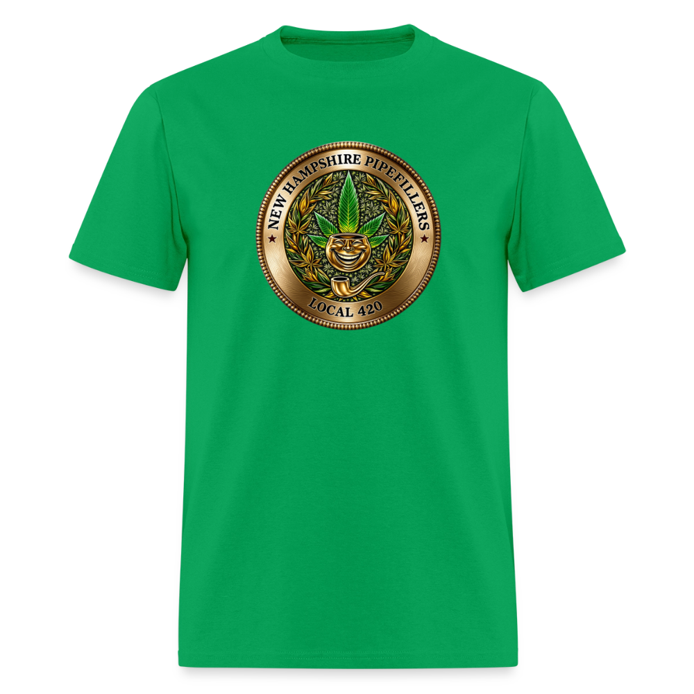 NEW HAMPSHIRE PIPEFILLERS UNION LOCAL 420 Men's T-Shirt - bright green